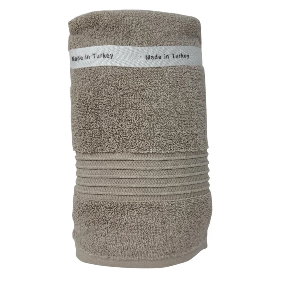 BROOKS BROTHERS Premium Turkish 2 Hand towels Stone color NWT